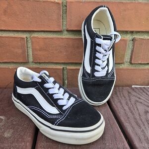 Vans Kids Black and White Sneakers